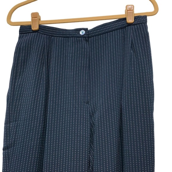 Liz Claiborne Collection - dress slacks, navy w/beige ticking, lined, size:12P - Picture 1 of 9